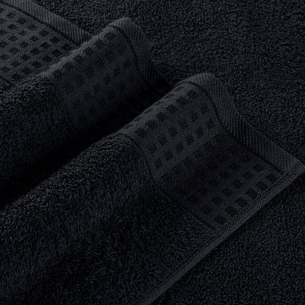 2 Pack Oversized Cotton Bath Towels 28x55, Soft Absorbent Quick Dry, Black