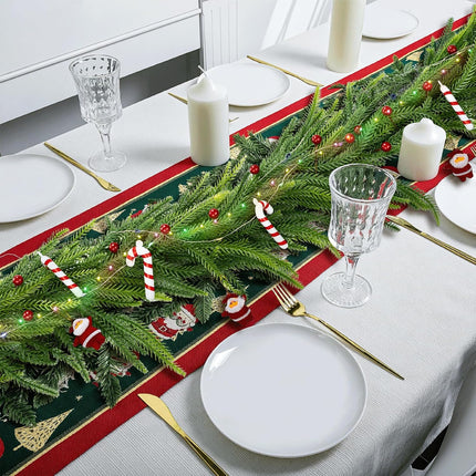 6FT Holiday Garland with LED Lights | Norfolk Pine Xmas Mantle & Table Decor