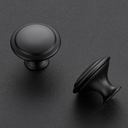 18 Pack Matte Black Cabinet Knobs 30mm Drawer Pulls with Screws Set