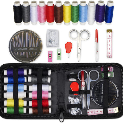 59PCS Travel Sewing Kit with Scissors Thread Tape Measure & Accessories