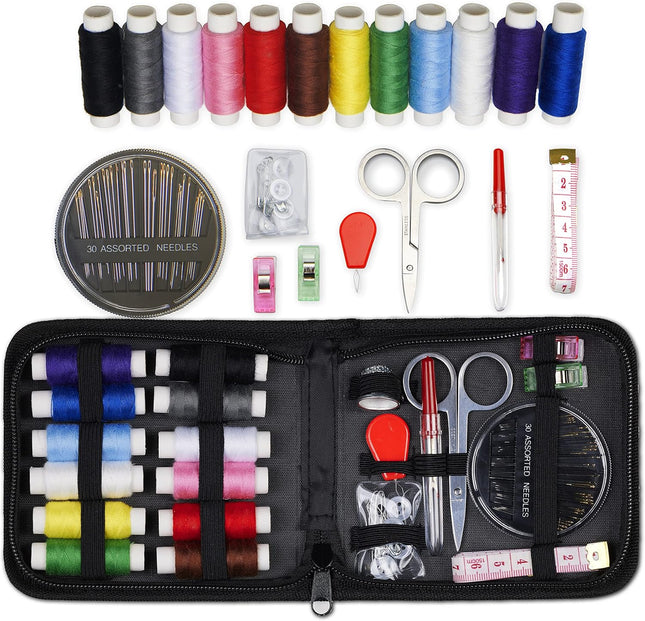 59PCS Travel Sewing Kit with Scissors Thread Tape Measure & Accessories