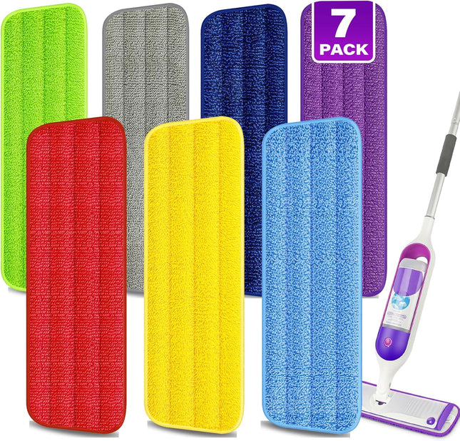 7-Pack Reusable Microfiber Mop Pads for Swiffer PowerMop 13-15