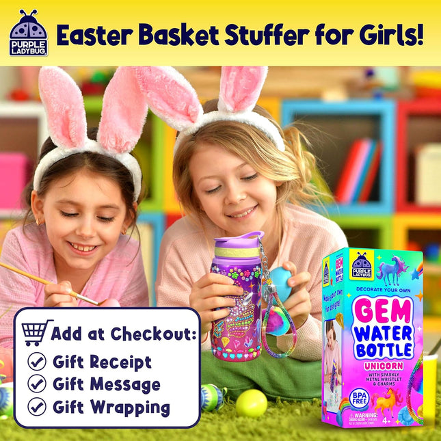 Decorate Your Own Water Bottle Kit – Unicorn Crafts for Girls 5-10, Easter & Birthday Gifts