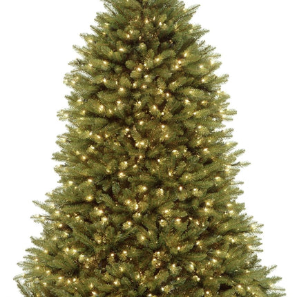 Artificial Dunhill Fir Tree – 6.5ft Pre-Lit with White Lights & Stand