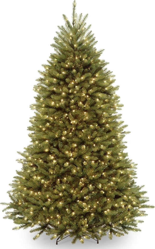 Artificial Dunhill Fir Tree – 6.5ft Pre-Lit with White Lights & Stand