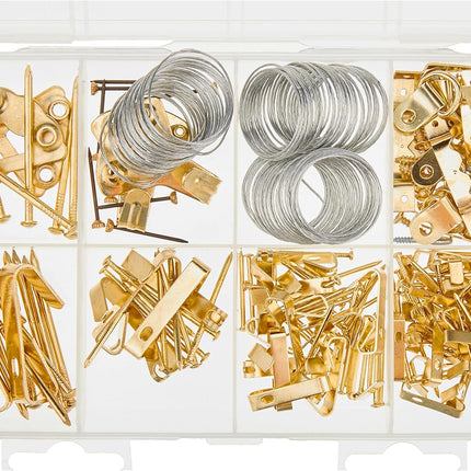 220-Piece Brass Picture Hanging Hardware Assortment Kit