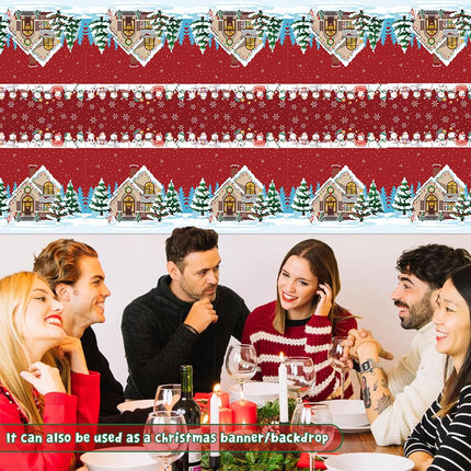2-Pack Snowman Plastic Tablecloths | Christmas Party Indoor & Outdoor Decor