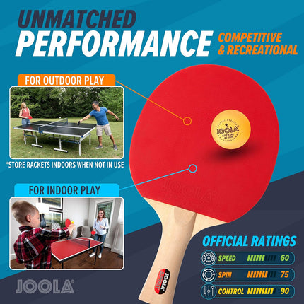 Ping Pong Paddle Set 4 Rackets 10 3 Star Balls Case Indoor Outdoor Table Tennis