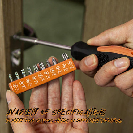 39Pcs Household Tool Set with Orange Storage Toolbox Case Hand Repair Kit