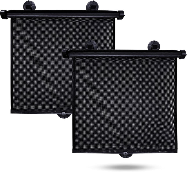 Car Side Window Sun Shade (2 Pack) – Retractable UV & Glare Protection for Kids
