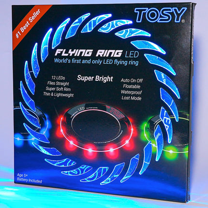 LED Flying Ring Light Up Waterproof Soft Toss Toy Pool Beach Camping Game