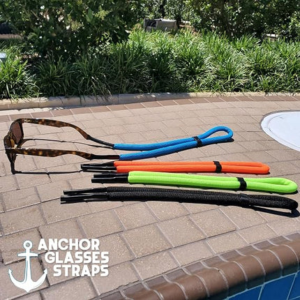 4-Pack Floating Sunglasses Straps, Adjustable Buoyant Eyewear Lanyards for Water Sports