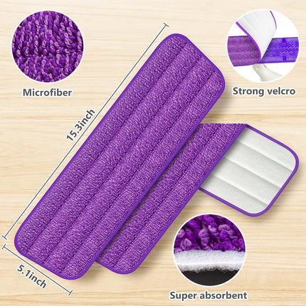 6-Pack Reusable Microfiber Mop Pads for Swiffer PowerMop – All Floors