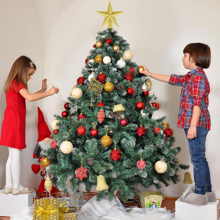 3 Pack Mini Star Tree Toppers 4" – Glitter Gold, Silver & Red Christmas Stars