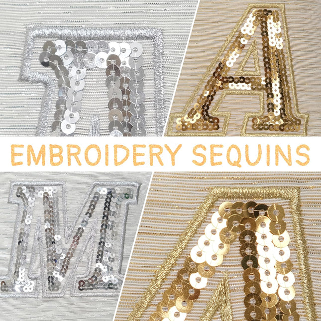 Personalized Christmas Stocking – 20" Gold Sequin Monogram Letter J Decoration