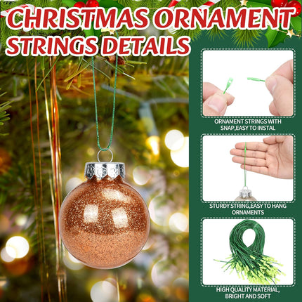 480PCS Christmas Ornament Hooks – Green Snap Hangers for Easy Tree Decorating