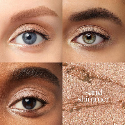 Waterproof Cream-to-Powder Eyeshadow Stick – Sand Shimmer, Crease-Proof, Smudger