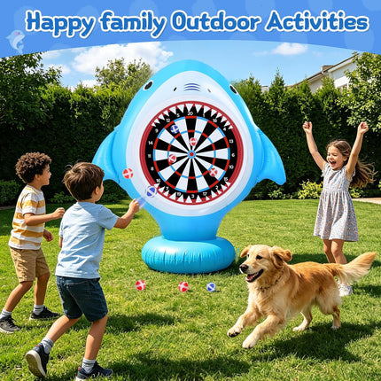 Shark Floating Target Pool Game Summer Water Toy for Kids Ages 4-12