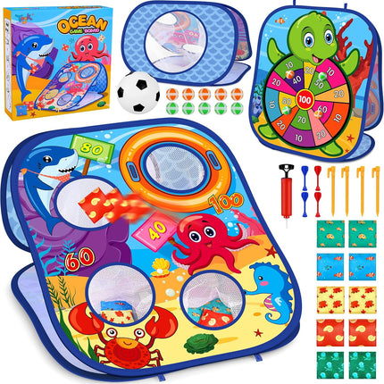 Animal Bean Bag Toss Game for Kids, Outdoor Party Fun & Birthday Gift