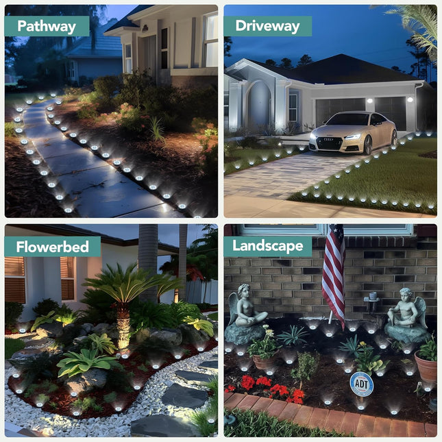 10-Pack Mini Solar Ground Lights – Waterproof Pathway Lights for Yard & Walkway
