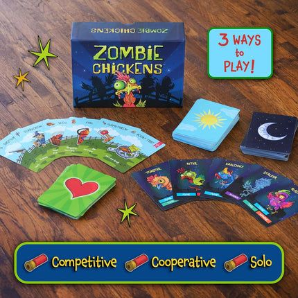 Zombie Chickens Strategy Card Game for Family Game Night 1-4 Players