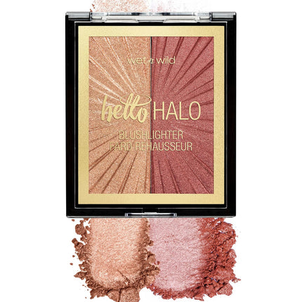 MegaGlo Blushlighter Blendable Blush & Highlighter, Shimmery Metallic Finish, Flash Me