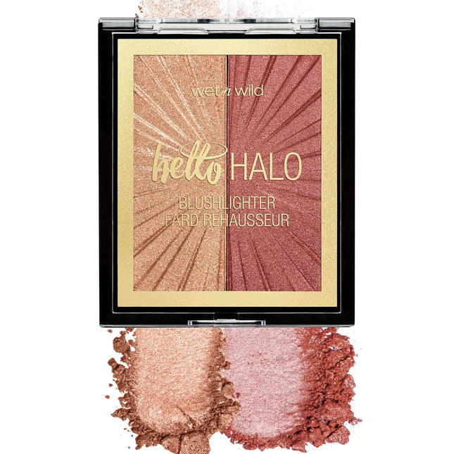 MegaGlo Blushlighter, Blendable Blush & Highlighter, Shimmery Metallic Finish, Flash Me
