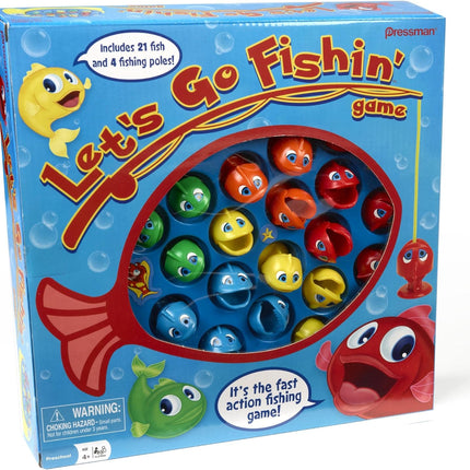 Let's Go Fishin' – Original Fast-Action Game by Pressman, 1-4 Players