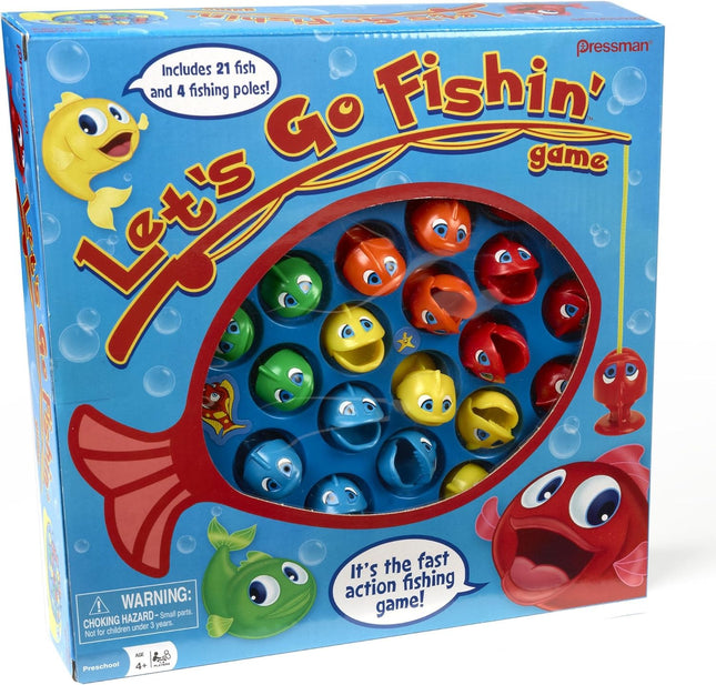 Let's Go Fishin' – Original Fast-Action Game by Pressman, 1-4 Players