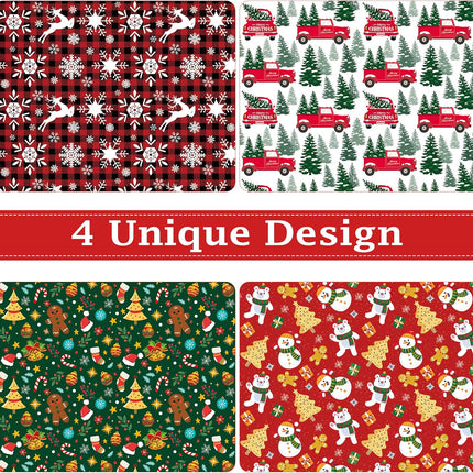Christmas Gift Wrap & Tissue Paper – Jumbo 29"x42" Sheets, Red Green White