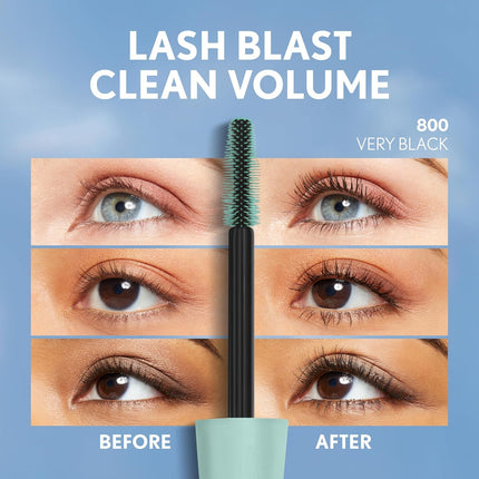 Lash Blast Clean Volume Mascara – Vegan, Volumizing & Smudge-Proof, Very Black