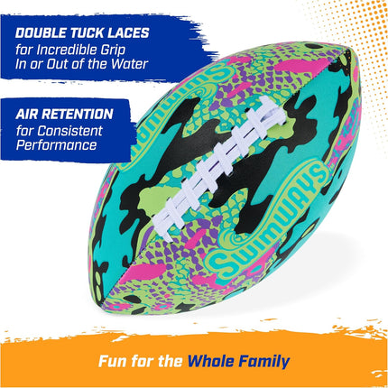 Hydro Waterproof Football 9.25 Inch Pool Beach Outdoor Game for Kids & Adults