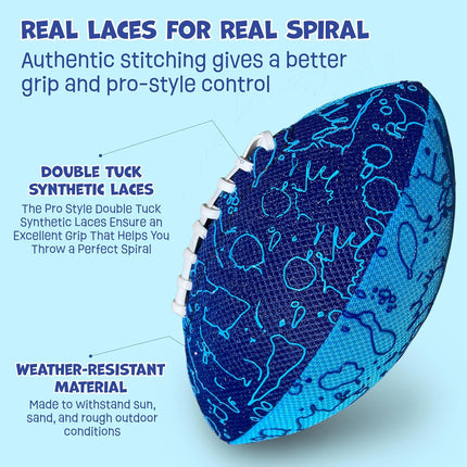 6.5" Waterproof Foam Football, Soft Wet Grip Pool Beach Lake Toy Ages 3+