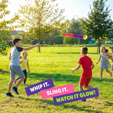 Light Up Slingtail Ball Toy for Kids Teens Outdoor Beach Games and Fun