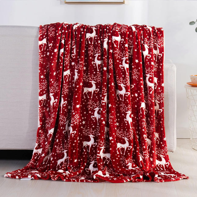 Velvet Touch Fleece Throw Blanket – Ultra Plush Christmas Holiday Print