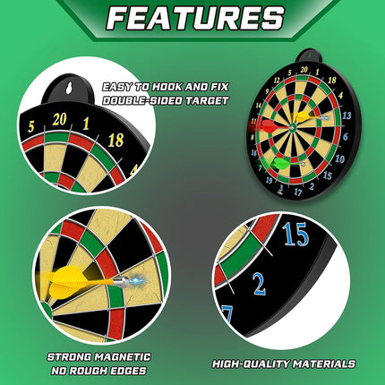 Magnetic Dart Board Set with 12 Darts for Kids Indoor Party Games