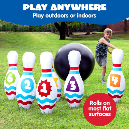 Giant Inflatable Bowling Set for Kids Adults Party Games Indoor Outdoor Fun