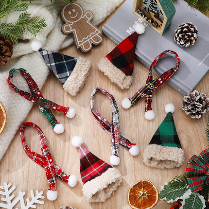 8PCS Mini Knit Doll Hats & Scarves – Cute DIY Craft Decor for Winter Gifts