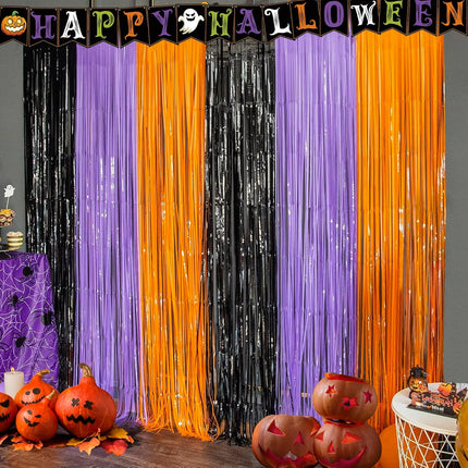 Halloween Trick or Treat Backdrop Banner, Party Wall & Door Decorations Indoor Outdoor