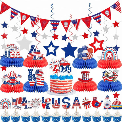 4th of July Decorations Set Patriotic Party Supplies Independence Day Decor