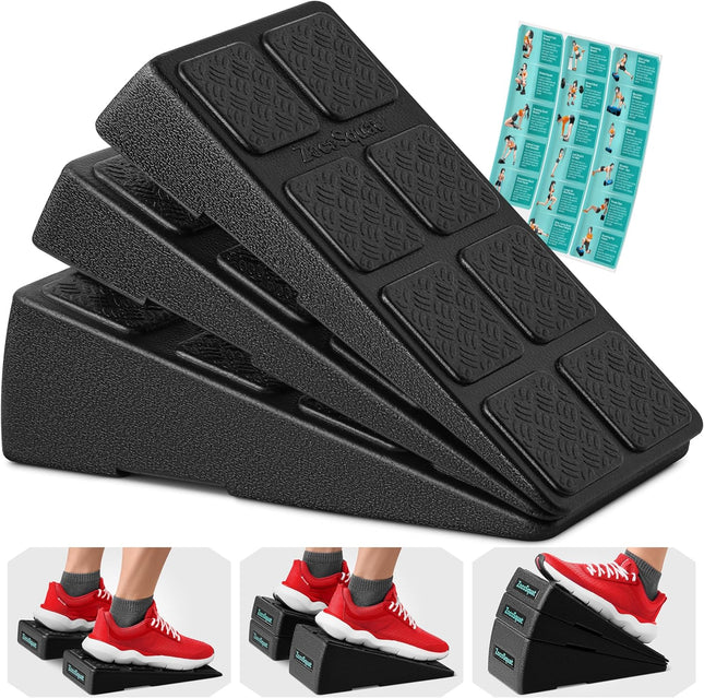 Squat Wedge Block Set of 3/5 – 960 LBS Capacity Slant Board for Calf Stretching