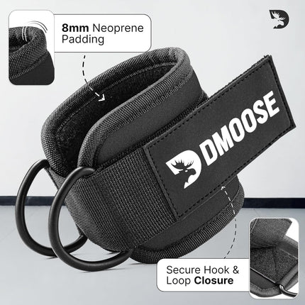Fitness Ankle Strap for Cable Machine – Padded Cuff for Leg & Glute Workouts
