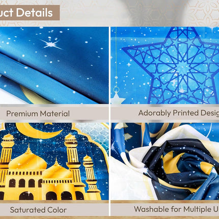 Ramadan Mubarak Backdrop 2026 - Ramadan Decorations for Home & Eid Celebrations