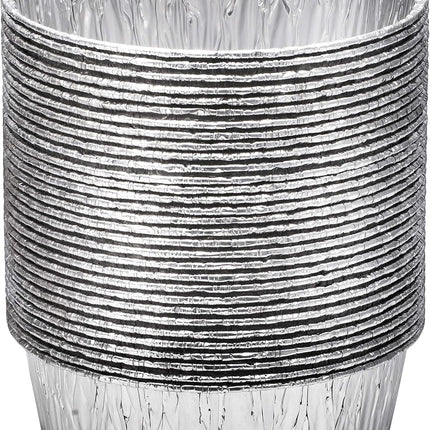 10-Pack 8" Aluminum Dutch Oven Liner Pans, Disposable Deep Foil Baking Pans