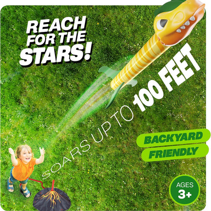 Blast Dinosaur Toy Rocket Launcher Outdoor Kids Toy Ages 3-8 Boy Birthday Gift