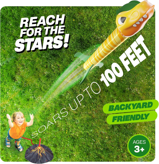 Blast Dinosaur Toy Rocket Launcher Outdoor Kids Toy Ages 3-8 Boy Birthday Gift