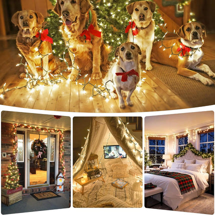 Warm White Christmas String Lights – 16.4FT 50LED Indoor & Outdoor Lights