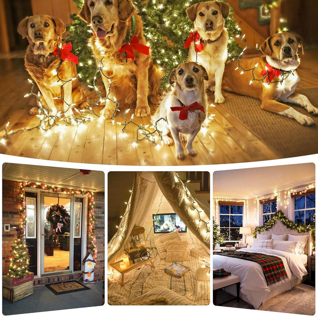 Warm White Christmas String Lights – 16.4FT 50LED Indoor & Outdoor Lights