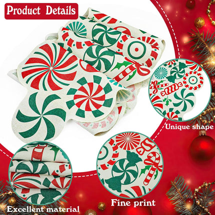 Christmas Candy Table Runner 71x13" – Peppermint Lollipop Table Decor
