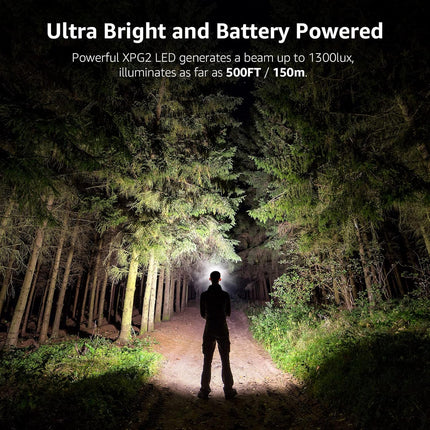 2 Pack LED Headlamp Super Bright with 6 Lighting Modes Waterproof Design